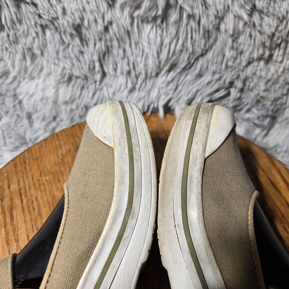 Dansko Vegan Valerie Mary Jane Women 9.5-10 EU 40 Shoe Beige Canvas Buckle Clogs - Picture 11 of 13